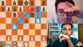 Le DAN UNA PALIZA a FABIANO CARUANA CON EL ATAQUE HIGADO FRITO EN 15 MOVIMIENTOS Arjun Vs Caruana