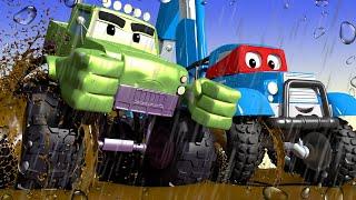 The Jeep Truck - Carl the Super Truck - Car City  Cars and Trucks Cartoon for kids