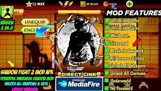 shadow fight 2 mod apk max level 52 unlimited money latest version media fire - Darkness Shadow