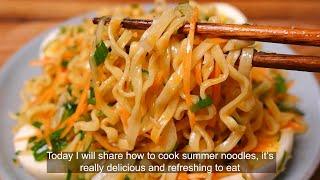 Steaming instant noodles and eggs in a pot  Summer noodles dish #delicious #food #cooking