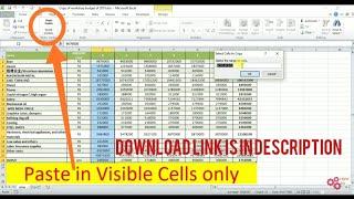 Best way to Paste in visible cells only in excel- most popular