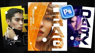 Modern Graphics DESIGN idea in Photoshop  Photoshop Tutorial