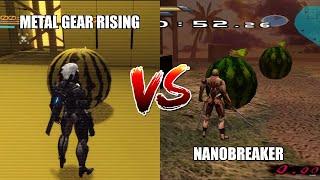 Slicing Watermelon Comparison - Metal Gear Rising Revengeance vs. NanoBreaker