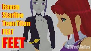 Raven Starfire Feet High Heels Teen Titan Feet Soles 3DFeetSoles