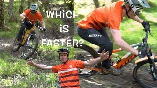 e bike vs normal MTB RACE -  Liam vs Liam who will win?