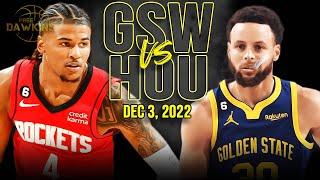 Golden State Warriors vs Houston Rockets Full Game Highlights  December 3 2022  FreeDawkins