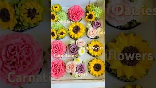 Boxed floral cupcakes #buttercreamflowers