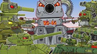 The battle of iron monsters for Moscow. Cartoons about tanks