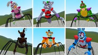 GLAMROCK SPIDER ANIMATRONICS ARMY In Garrys Mod Five Nights at Freddys