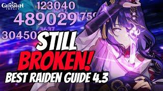 NEW Updated Raiden Guide 4.3  Best Builds Weapons Artifacts Teams  Genshin Impact