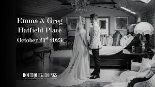 Black Tie Hatfield Place Wedding Video - Emma & Gregs  Boutique Wedding Films & Photography