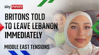 Britons tell of difficulties trying to leave Lebanon  Israel-Hezbollah conflict