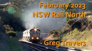 Australian Railways February 2023 NSW North - see various rural & bulk trains hard at work