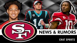 NEW 49ers Rumors On DeAndre Hopkins Sam Darnold Starting? Trey Lance Mechanics & Brock Purdy Injury