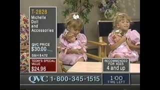 Olsen twins on shopping channel.Age 5. 1991