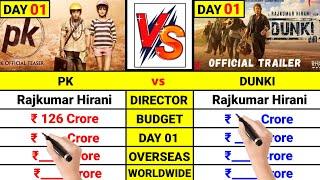 Dunki vs PK box office collection day 1 dunki 1st day collection dunki budget shahrukh khan Amir