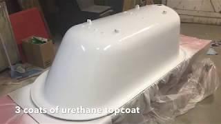 How to refinish  restore antique cast iron Claw foot bathtub