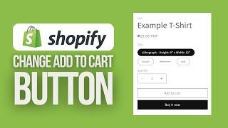 How to Change the Add to Cart Button Color in Shopify  Shopify for Beginners