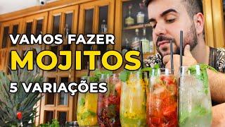 5 RECEITAS de Como Fazer MOJITOS com frutas  Bartender Store