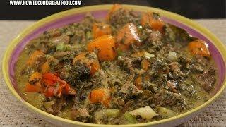 Jamaican Food - Beef Carrots Callaoo Cocount Milk Recipe - Scotch Bonnet