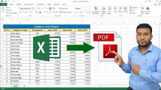 How to Convert Excel file into PDF in MS Excel  Save Excel file as PDF  Excel to PDF Convert