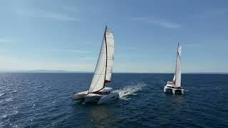 A FIRST NEEL 43 and NEEL 47 sailing together in the Mediterranean