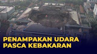 Penampakan Udara Masjid Jakarta Islamic Centre Pasca Kebakaran Kubah Ambruk dan Hangus Terbakar