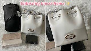 Unboxing Guess Bucket Bag Men’s Bag Crossbody Bag and Wallet   ASMR  Review  Guess Haul  PH