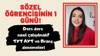 SÖZEL ÖĞRENCİSİ nasıl ders programı yapmalı ne sıklıkla TYT AYT ve Branş denemesi çözmeli?