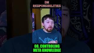 DM Responsibilities Part 9 Meta Kn - #dnd #dm #short #shorts #dndshorts #dmtips #prep #rules #meta