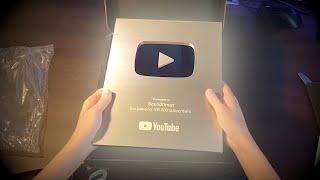 SILVER PLAY BUTTON - YouTube 100k Creator Award Unboxing