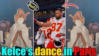 OMG Taylor Swift does Travis Kelces signature dance while performing So High School