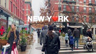 4KNYC WalkFirst Snowy Walk in New York City ️️ Harlem of Manhattan  Jan 2024