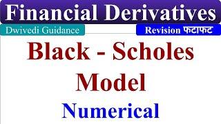 Black Scholes Model numerical  Black Scholes option pricing Model financial derivatives lecture