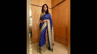 Madhuri Dixit Nenes - Beautiful Silk Saree Looks  Banarasi Saree  Mysore crepe silk  Indian wear