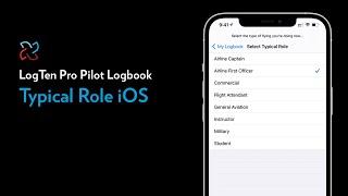 Setting Your Typical Role - LogTen Digital Pilot Logbook