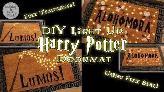DIY Light-up Harry Potter Doormat  Flex Seal Door Mat  Light Up Doormat  Cricut Stencil