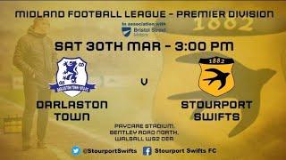 Matchday Darlaston Town FC vs Stourport swifts In The Midland football league Premier Division