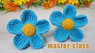  GIFT FOR GIRL  Crochet flower  Flowers scrunchie  FLOWER BROOCH  Crochet for beginners 