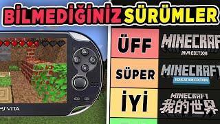 Minecraft Bilmediğiniz Sürümleri ve Sürümler Katman Listesi