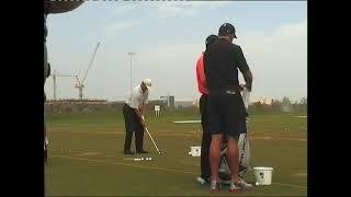 Classic Tiger Woods and Ernie Els Range Session in Dubai  2006