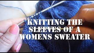 Womens Sweater  Knitting Sleeves