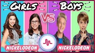Famous Girls VS Boys Musical.ly Battle  Top Nickelodeon Stars New Musically