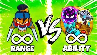 Unlimited RANGE vs Unlimited ABILITIES Challenge in BTD 6