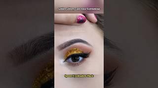 Golden Glittery CutCrease Eyemakeup Tutorial by Asma Khan.. #shorts #eyemakeup #asmakhan #makeup