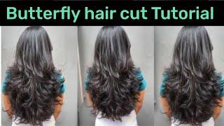 How to simple butterfly Hair cut hairstyles for medium lenght best Layer hair cut in 2024कैसे करे