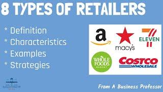 8 Most Common Types of Retailers  From A Business Professor