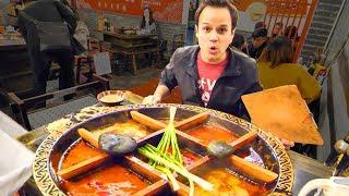 Chinese Street Food HOT POT HEAVEN + RABBIT Noodles and SPICY Dumplings in China - CHILI OIL 4 LIFE
