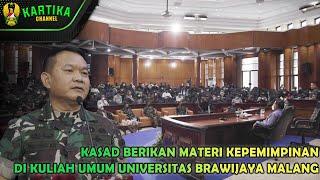 Kasad Berikan Materi Kepemimpinan di Kuliah Umum Universitas Brawijaya