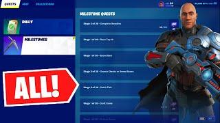 All 19 Milestone Quests 20 Stages & 10 Tiers Best Tricks to Level Up FAST in Fortnite Chapter 3